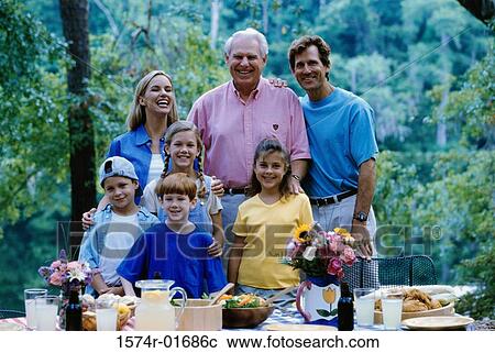 Portrait of a family at a picnic View Large Photo Image Stock Image - Portrait of a family at a picnic. Fotosearch