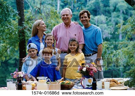 Portrait of a family at a picnic View Large Photo Image Stock Image - Portrait of a family at a picnic. Fotosearch
