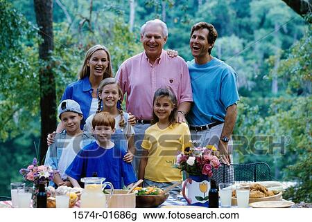 Portrait of a family at a picnic View Large Photo Image Stock Image - Portrait of a family at a picnic. Fotosearch