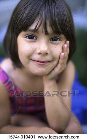 Portrait of a girl smiling View Large Photo Image Stock Image - Portrait of a girl smiling. Fotosearch