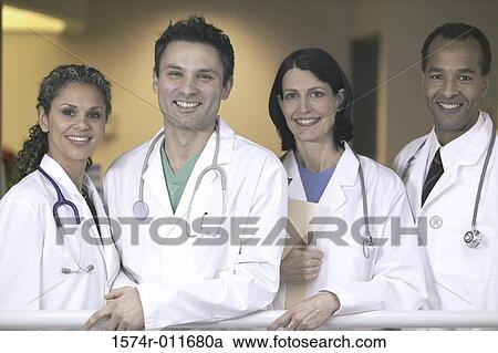 Portrait of a group of doctors View Large Photo Image Stock Image - Portrait of a group of doctors. Fotosearch