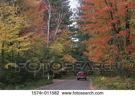Rear view of a vehicle on a road View Large Photo Image Stock Image - Rear view of a vehicle on a road. Fotosearch