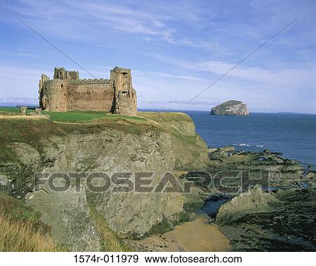 Tantallon Castle East Lothian Scotland View Large Photo Image Stock Photo - Tantallon Castle East Lothian Scotland. Fotosearch