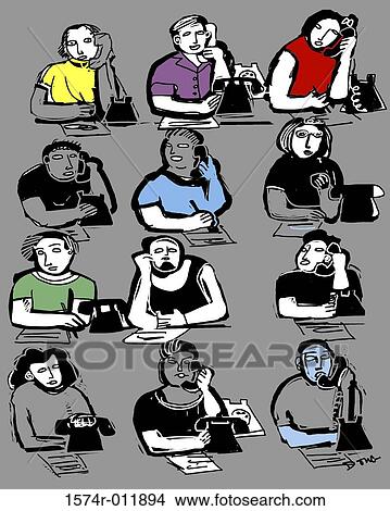 Telemarketers I 2003 Diana Ong (b. 1940 Chinese-American) Computer graphics View Large Photo Image Picture - Telemarketers I 2003 Diana Ong (b. 1940 Chinese-American) Computer graphics. Fotosearch