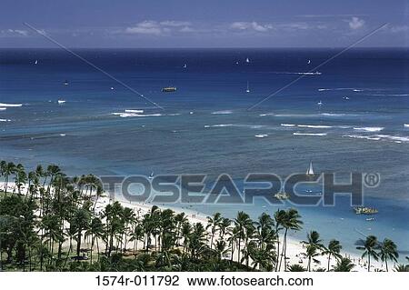 Waikiki Beach Honolulu Oahu Hawaii, USA View Large Photo Image Stock Image - Waikiki Beach Honolulu Oahu Hawaii, USA. Fotosearch