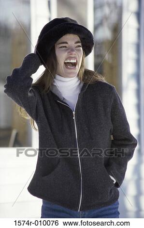 Young woman laughing View Large Photo Image Stock Photograph - Young woman laughing. Fotosearch