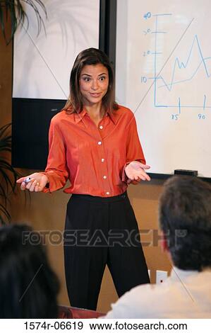 Businesswoman giving a presentation View Large Photo Image Stock Photo - Businesswoman giving a presentation. Fotosearch