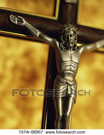 Close-up of a crucifix View Large Photo Image Stock Photo - Close-up of a crucifix. Fotosearch