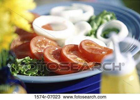 Stock Image - Close-up of salad on a plate. Fotosearch