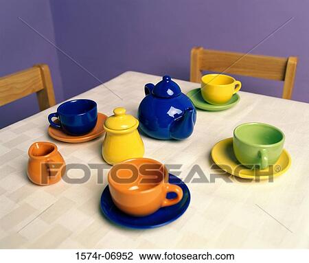 Crockery on a table View Large Photo Image Stock Image - Crockery on a table. Fotosearch
