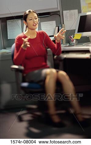 Customer service representative wearing a headset View Large Photo Image Picture - Customer service representative wearing a headset. Fotosearch