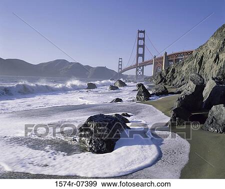 Golden Gate Bridge San Francisco California USA View Large Photo Image Stock Photo - Golden Gate Bridge San Francisco California USA. Fotosearch