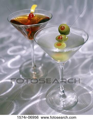 Green olives in martini glasses View Large Photo Image Stock Photograph - Green olives in martini glasses. Fotosearch