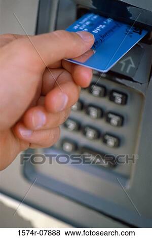 Person making an ATM transaction View Large Photo Image Stock Photo - Person making an ATM transaction. Fotosearch