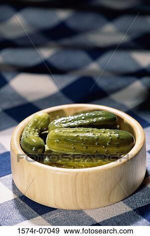 Pickles in a bowl View Large Photo Image Stock Photo - Pickles in a bowl. Fotosearch