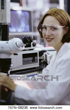 Portrait of a female researcher View Large Photo Image Stock Photograph - Portrait of a female researcher. Fotosearch