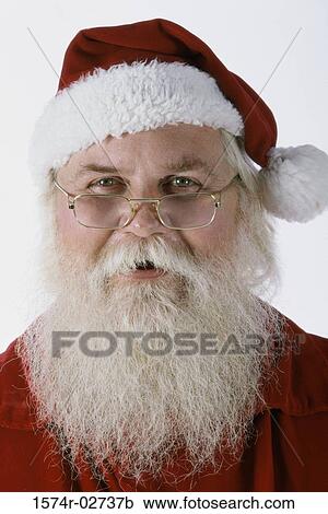 Stock Image - Portrait of Santa Claus. Fotosearch