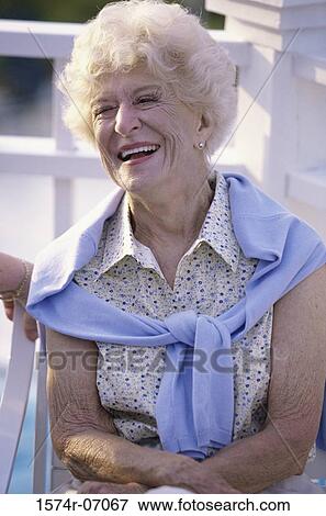 Stock Photo - Senior woman smiling. Fotosearch