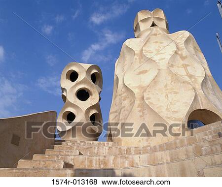 Stock Photo - Casa Mila (La Pedrera) Barcelona Spain. Fotosearch