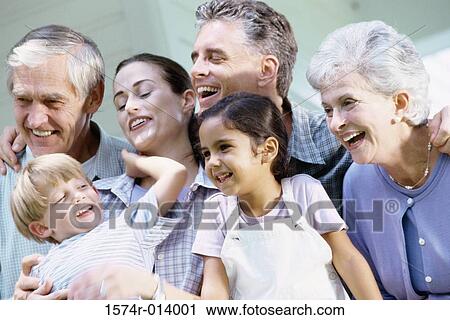 Close-up of a brother and sister with their parents and grandparents View Large Photo Image Stock Image - Close-up of a brother and sister with their parents and grandparents. Fotosearch