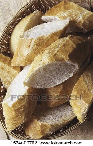 Close-up of bread in a basket View Large Photo Image Stock Image - Close-up of bread in a basket. Fotosearch