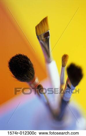 Close-up of paintbrushes View Large Photo Image Stock Image - Close-up of paintbrushes. Fotosearch