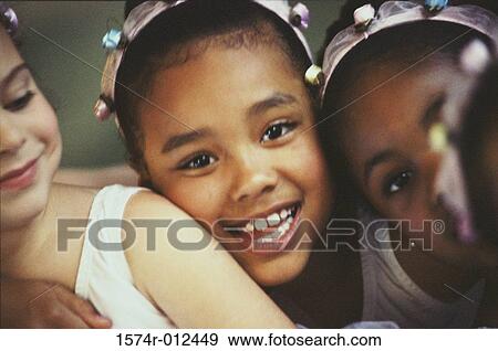 Close-up of three ballet dancers smiling View Large Photo Image Stock Photo - Close-up of three ballet dancers smiling. Fotosearch