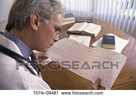 Stock Image - EKG Printout. Fotosearch