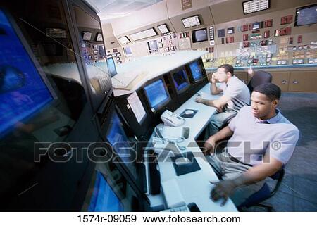 Stock Photo - Electric Power Control Room. Fotosearch