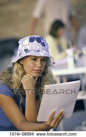 Female student studying View Large Photo Image Picture - Female student studying. Fotosearch