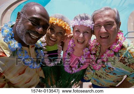High angle view of two senior couples standing together View Large Photo Image Stock Image - High angle view of two senior couples standing together. Fotosearch