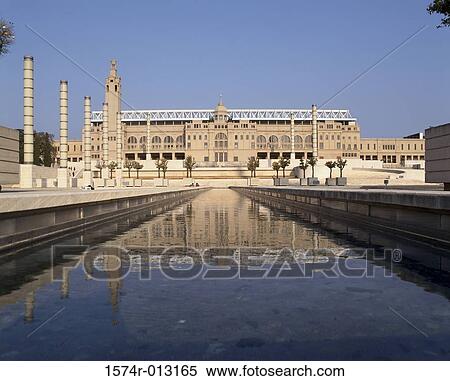 Olympic Stadium Barcelona Spain View Large Photo Image Stock Photography - Olympic Stadium Barcelona Spain. Fotosearch