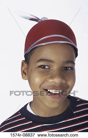 Portrait of a boy wearing a beanie cap View Large Photo Image Stock Photo - Portrait of a boy wearing a beanie cap. Fotosearch