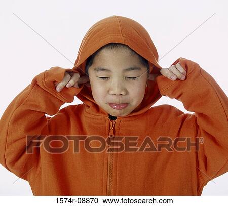 Portrait of a boy wearing a hooded shirt View Large Photo Image Stock Image - Portrait of a boy wearing a hooded shirt. Fotosearch