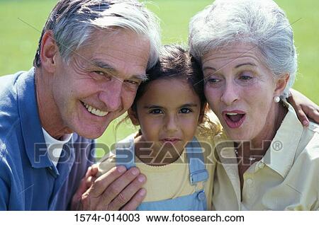 Portrait of a granddaughter with her grandparents View Large Photo Image Stock Image - Portrait of a granddaughter with her grandparents. Fotosearch