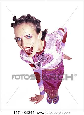 Portrait of a young woman smiling View Large Photo Image Picture - Portrait of a young woman smiling. Fotosearch