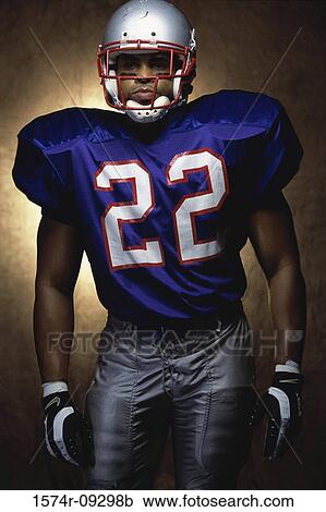 Portrait of an American football player View Large Photo Image Stock Image - Portrait of an American football player. Fotosearch