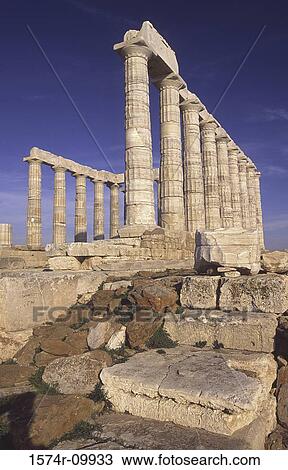 Temple of Poseidon Cape Sounion Greece View Large Photo Image Stock Image - Temple of Poseidon Cape Sounion Greece. Fotosearch