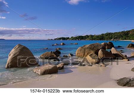 Stock Image - Anse Lazio Praslin Seychelles. Fotosearch