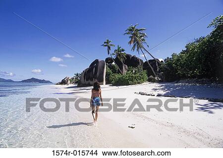 Anse Source d'Argent La Digue Island Seychelles View Large Photo Image Picture - Anse Source d'Argent La Digue Island Seychelles. Fotosearch