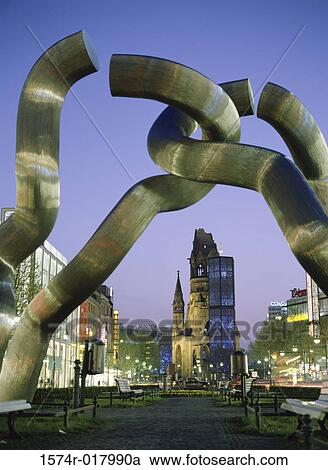 Stock Image - Berlin Monument Kaiser Wilhelm Memorial Church Berlin Germany. Fotosearch