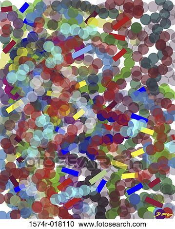 Stock Image - Bits & Pieces I 2001 Diana Ong (b. 1940/Chinese-American) Computer graphics. Fotosearch