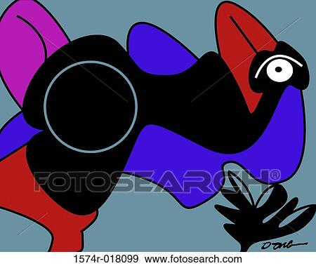 Stock Photo - Black Mark #2 2001 Diana Ong (b. 1940/Chinese-American) Computer graphics. Fotosearch