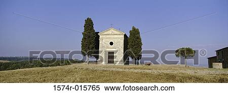 Chapel on a landscape, Vitaleta Chapel, Val d'Orcia, Italy View Large Photo Image Stock Photography - Chapel on a landscape, Vitaleta Chapel, Val d'Orcia, Italy. Fotosearch
