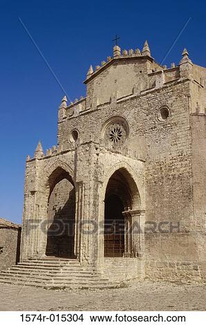 Chiesa Matrice Erice Italy View Large Photo Image Picture - Chiesa Matrice Erice Italy. Fotosearch
