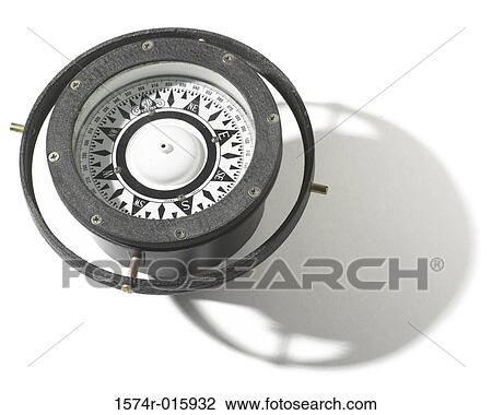 Stock Image - Close-up of a compass. Fotosearch