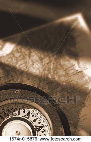 Stock Photograph - Close-up of a compass. Fotosearch