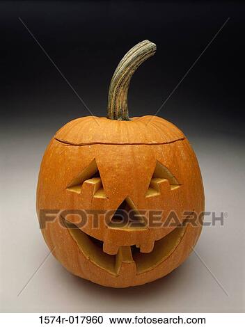 Stock Image - Close-up of a Jack O' Lantern. Fotosearch