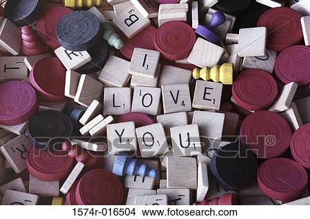 Picture - Close-up of an I Love You message. Fotosearch