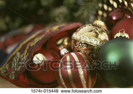Close-up of Christmas ornaments View Large Photo Image Stock Photo - Close-up of Christmas ornaments. Fotosearch